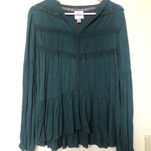 NWT Long sleeve peplum top